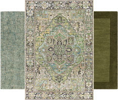 dark green rugs