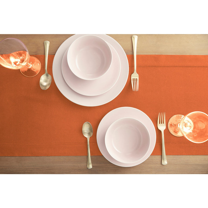 Cotton Linen Hemstitch Table Runner