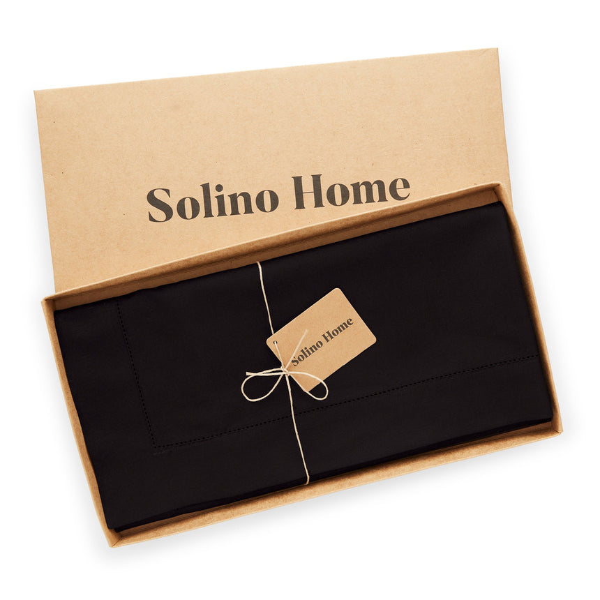 Cotton Linen Hemstitch Table Throw