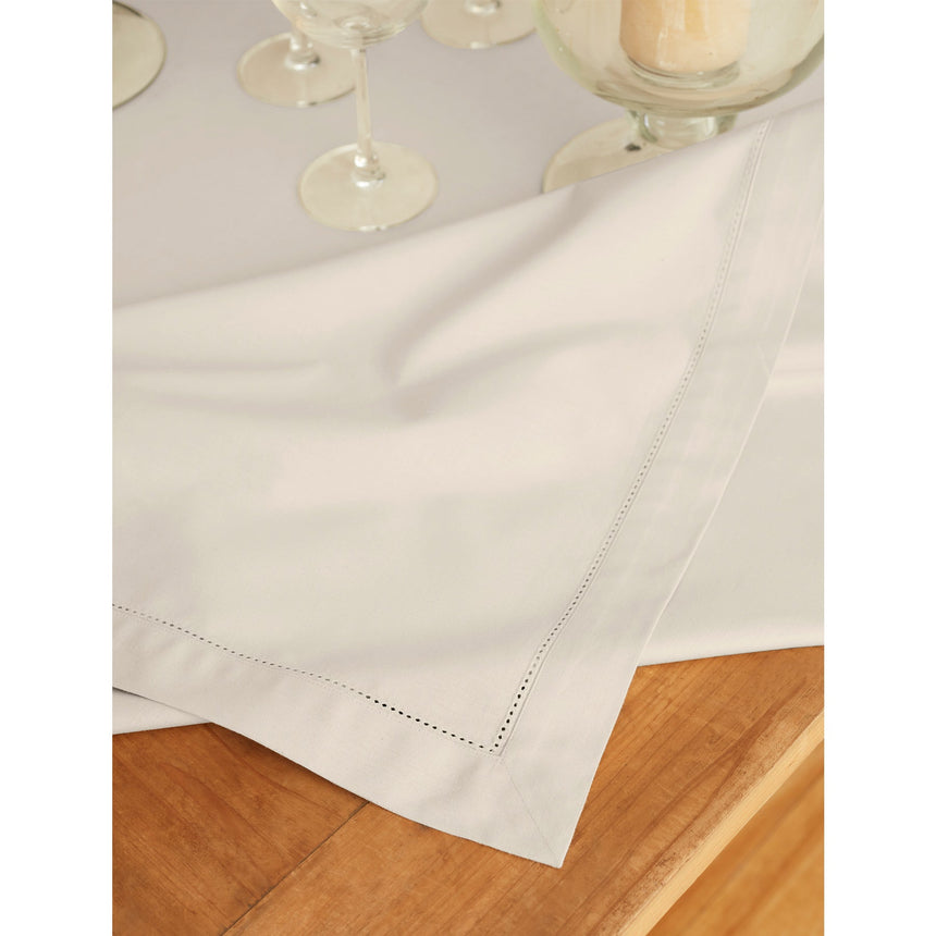 Cotton Linen Hemstitch Tablecloth