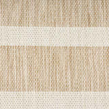 Close-up of the woven texture and beige and ivory stripes of the Nourison Positano Area Rug.