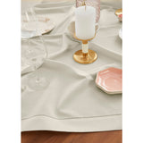 Cotton Linen Hemstitch Table Throw
