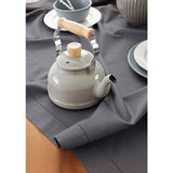 Cotton Linen Hemstitch Table Throw