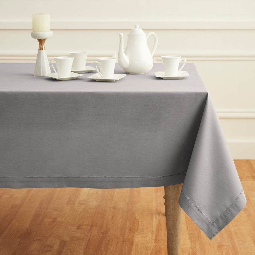 Cotton Linen Hemstitch Tablecloth