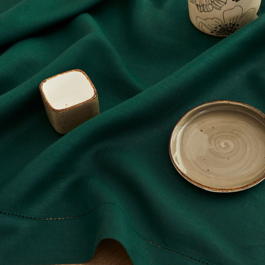 Classic Hemstitch Table Throw