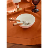 Cotton Linen Hemstitch Table Throw