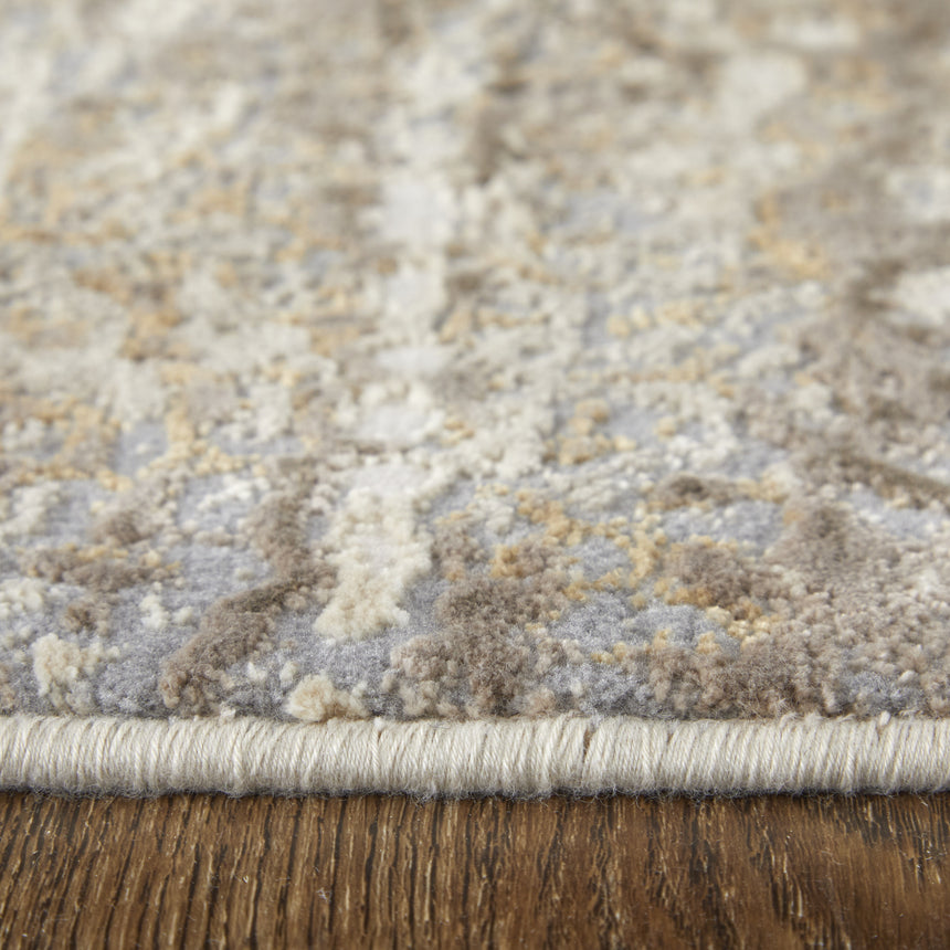 Feizy Parker Transitional Abstract - Tan/Ivory/Brown Area Rug