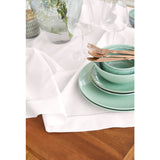 Cotton Linen Hemstitch Table Throw