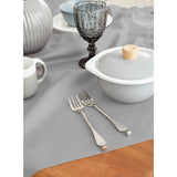 Cotton Linen Hemstitch Table Throw