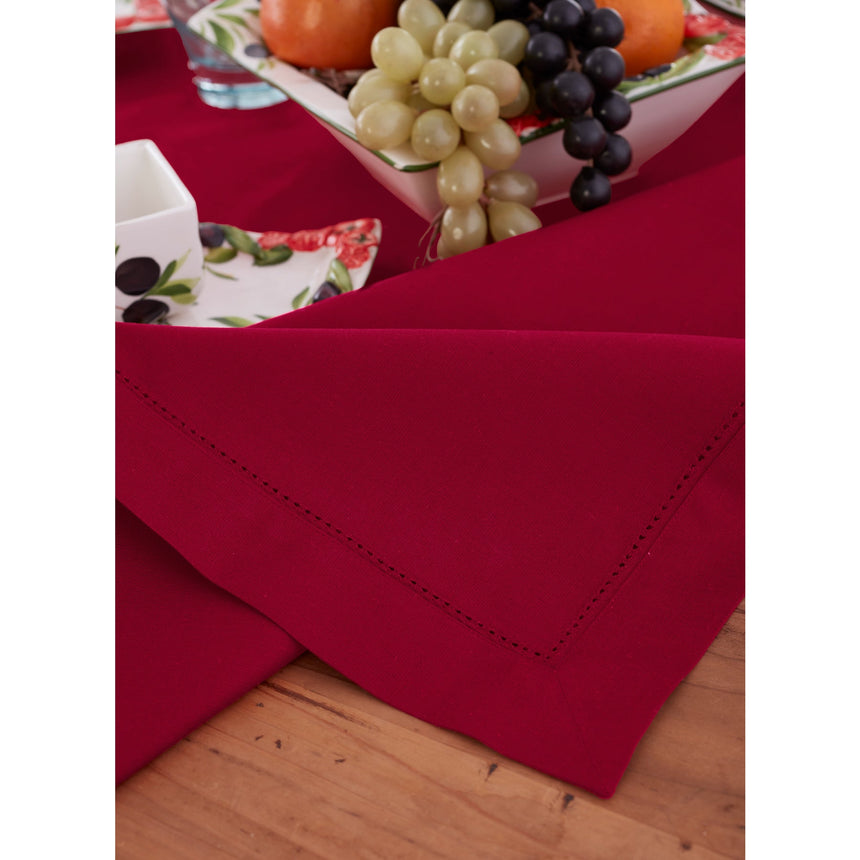 Cotton Linen Hemstitch Tablecloth
