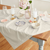Cotton Linen Hemstitch Table Throw