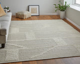 Feizy Ashby Transitional Geometric - Tan/Ivory Area Rug