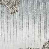 Mina Victory Sofia Beaded Pleated Velve Powder Indoor Throw Pillow - Clearance