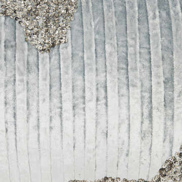 Mina Victory Sofia Beaded Pleated Velve Powder Indoor Throw Pillow - Clearance