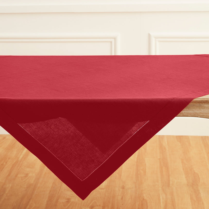 Classic Hemstitch Table Throw