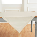 Cotton Linen Hemstitch Table Throw