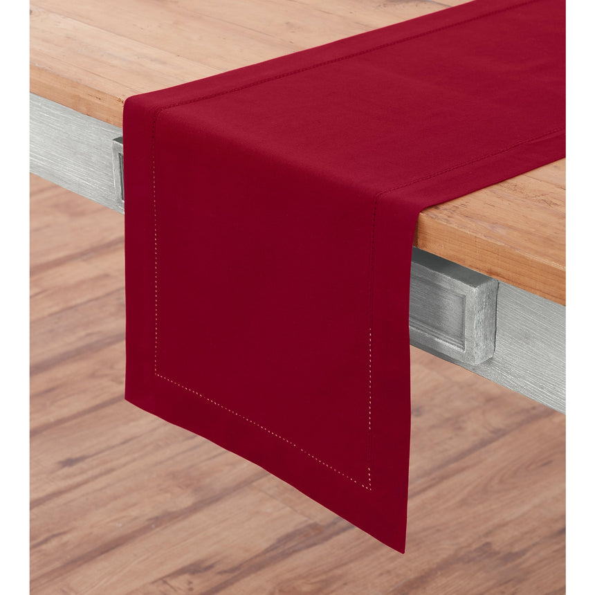 Cotton Linen Hemstitch Table Runner