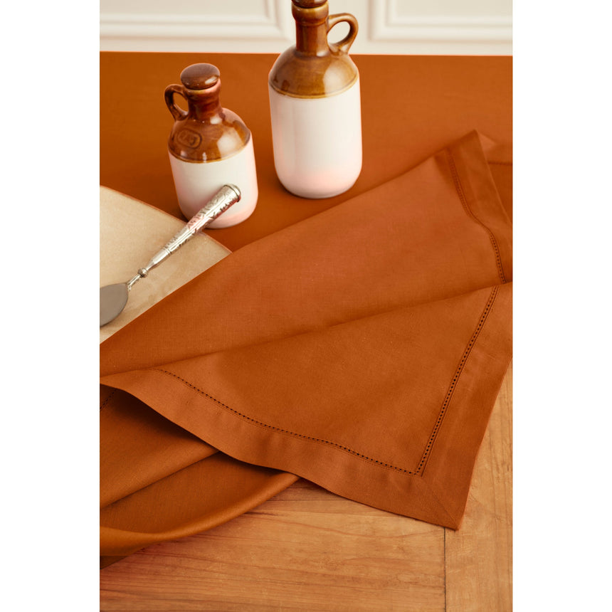 Cotton Linen Hemstitch Tablecloth