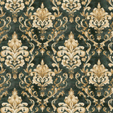 Royal Emerald & Gold Damask