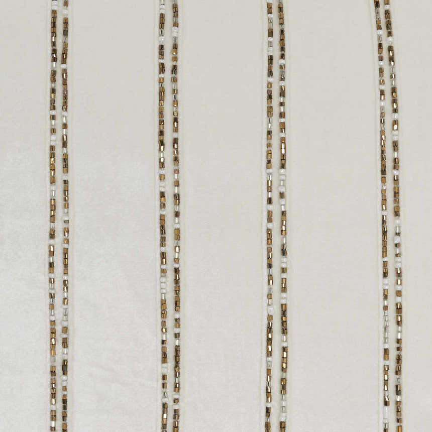 Mina Victory Sofia Beaded Stripes Ivory Indoor Throw Pillow