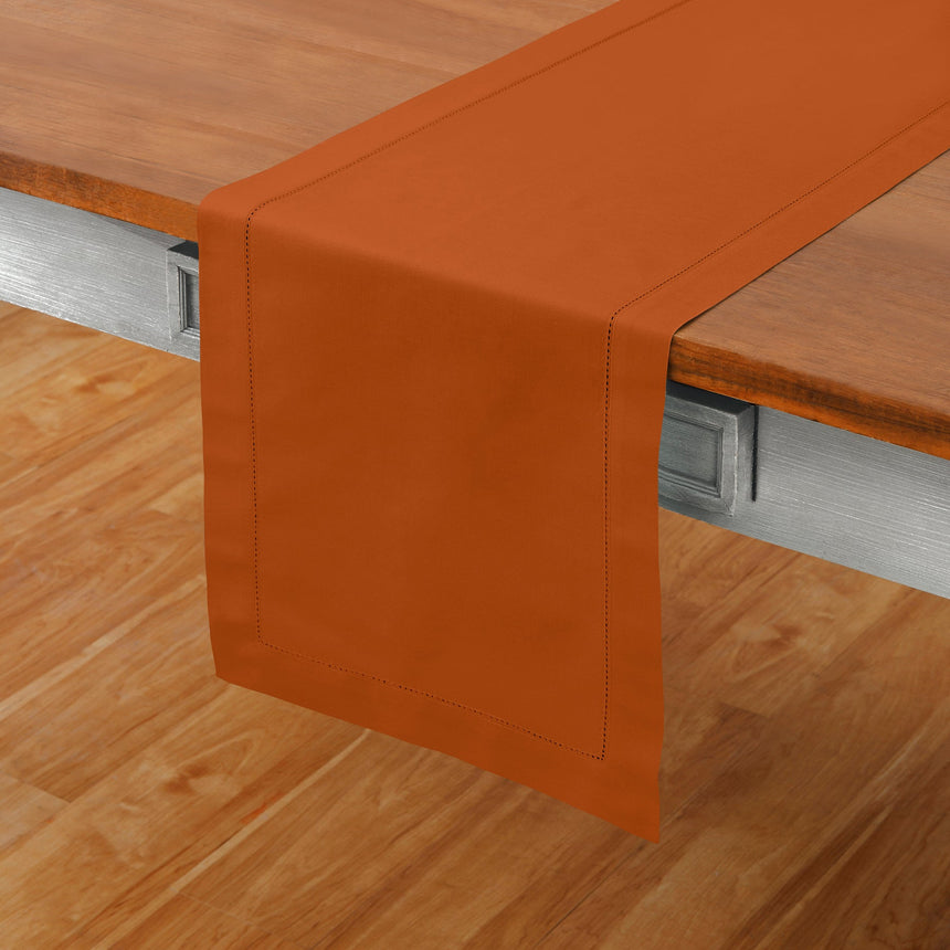 Cotton Linen Hemstitch Table Runner