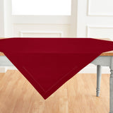 Cotton Linen Hemstitch Table Throw