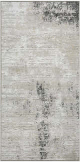 Close-up of the high-pile Nourison Dekor Grey Charcoal rug. Abstract taupe and charcoal pattern.