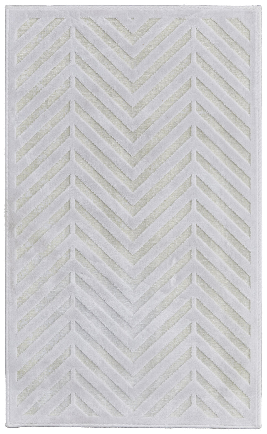 Feizy Saphir Mira Modern Geometric - White Area Rug - Clearance