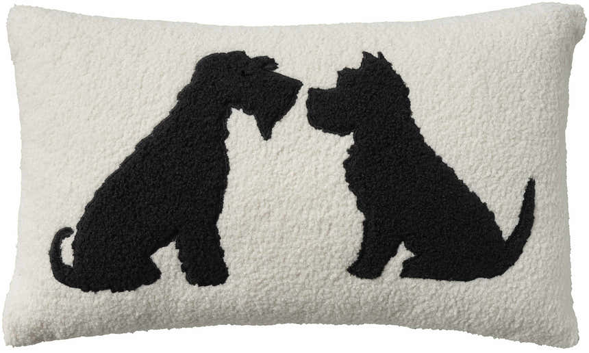 Mina Victory Pet Pillows & Access Sherpa Dog Silhouett Black Indoor Throw Pillow - Clearance
