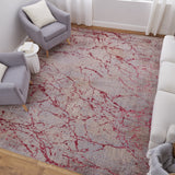 Feizy Pryor Modern Abstract - Pink/Gray/Taupe Area Rug