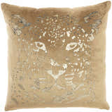 Mina Victory Sofia Gold Foil Print Beige/Gold Indoor Throw Pillow