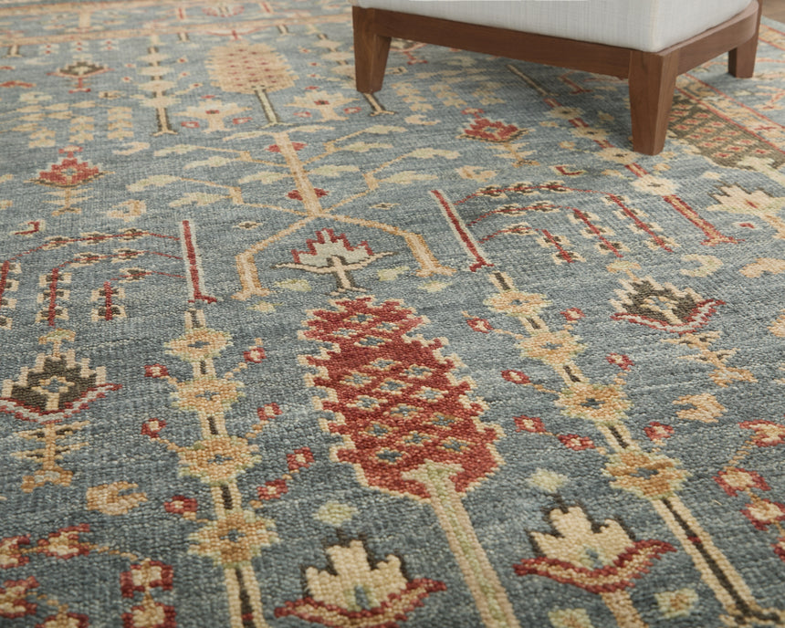 Feizy Carrington Traditional Oriental - Blue/Red/Gold Area Rug