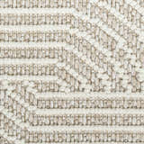 Close-up of the textured Nourison Natural Texture Beige Ivory Area Rug. Stripes of ivory and beige.