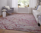 Feizy Pryor Modern Abstract - Pink/Gray/Taupe Area Rug