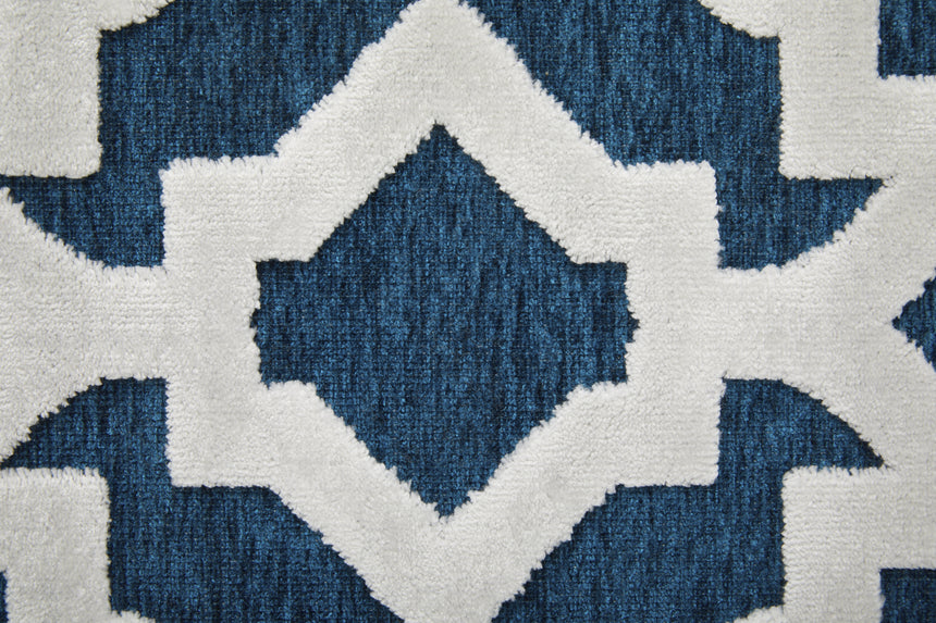 Feizy Saphir Mira Modern Geometric - Blue/Green/White Area Rug - Clearance