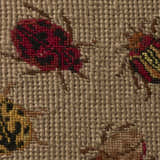Mina Victory Vintage Pillow Insects Beige Indoor Throw Pillow