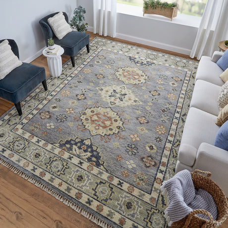 Feizy Fillmore Transitional Diamond - Blue/Taupe/Gray Area Rug