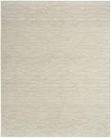 Close-up of Calvin Klein CK079 Notes Ivory Silver rug featuring a subtle, modern, textured pattern.