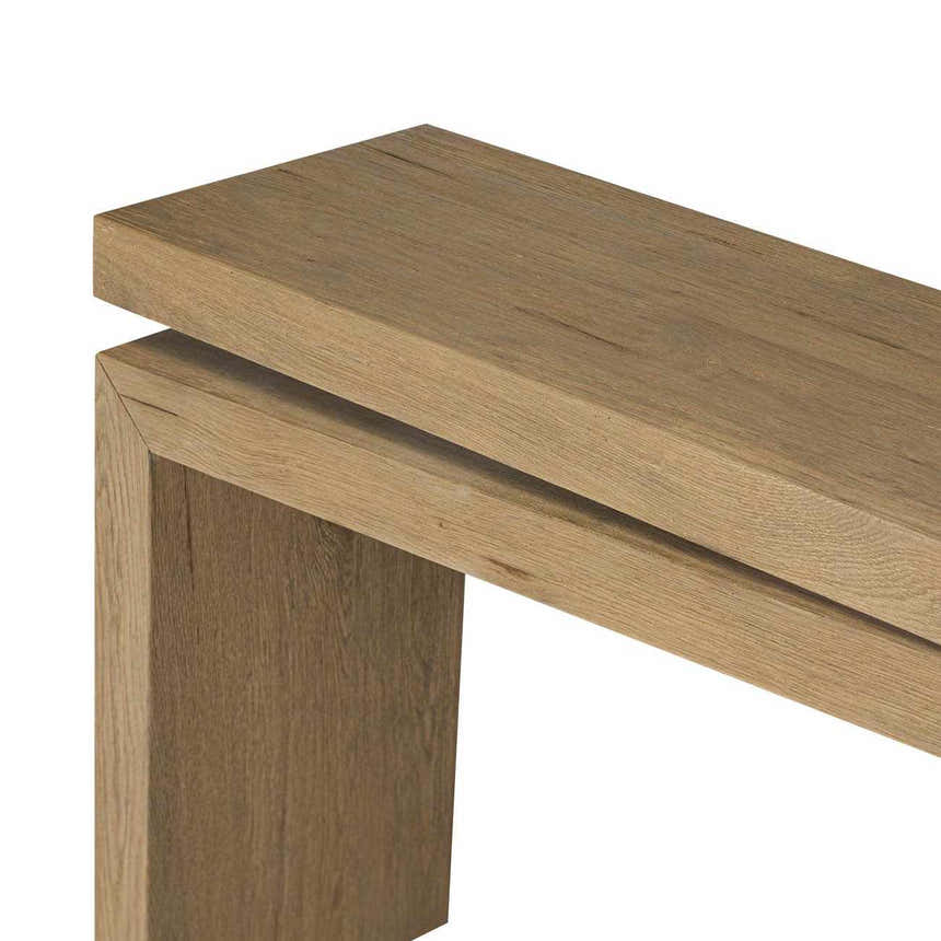 Four Hands Matthes Oak Console Table - Worn Oak Veneer