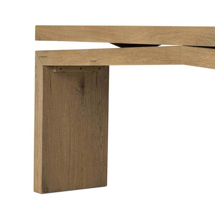 Four Hands Matthes Oak Console Table - Worn Oak Veneer