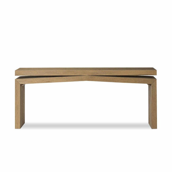 Four Hands Matthes Oak Console Table - Worn Oak Veneer