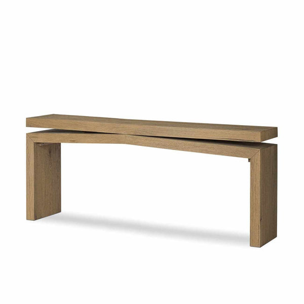 Four Hands Matthes Oak Console Table - Worn Oak Veneer