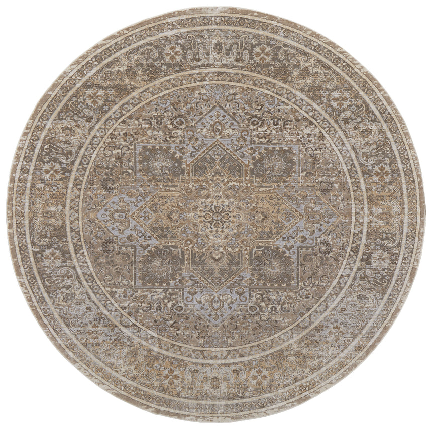 Feizy Celene Traditional Medallion - Tan/Brown/Ivory Area Rug