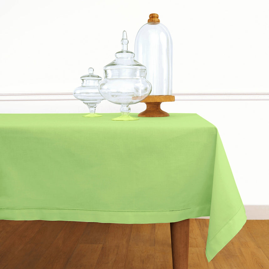 Cotton Linen Hemstitch Tablecloth