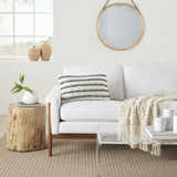 Mina Victory Lifestyle Woven Lines And Dots Navy Indoor Throw Pillow