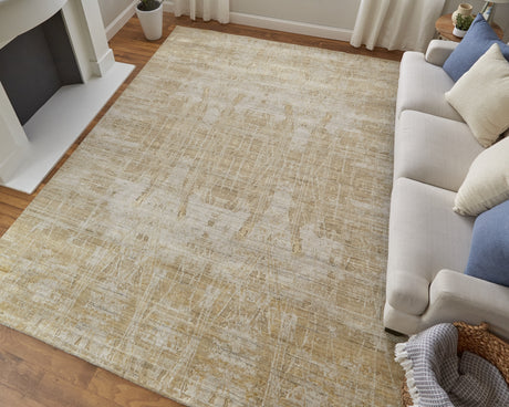 Feizy Eastfield Modern Abstract - Yellow/Ivory/Gold Area Rug
