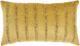 Mina Victory Sofia Beaded Stripes Gold Indoor Throw Pillow - Clearance