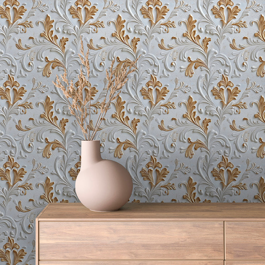 Florentine Gilded Acanthus Wallpaper
