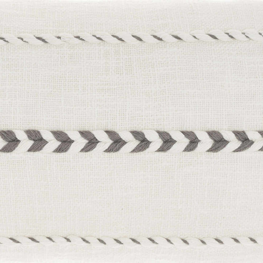 Mina Victory Lifestyle Braided Stripes Tass Grey Indoor Throw Pillow - Clearance