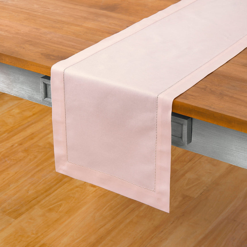 Cotton Linen Hemstitch Table Runner